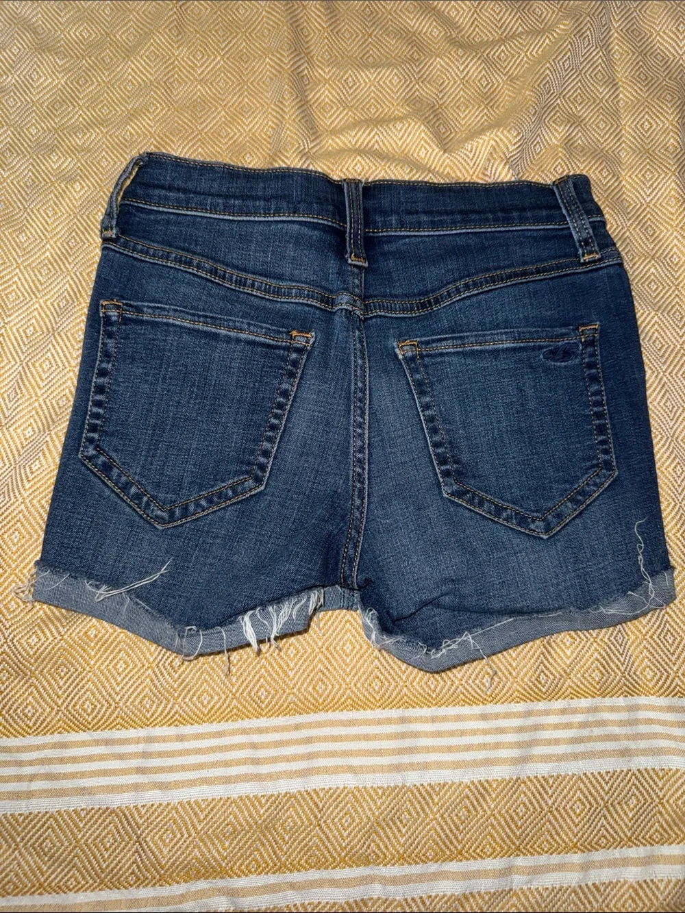 Distressed Dark Wash Denim Shorts